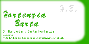 hortenzia barta business card